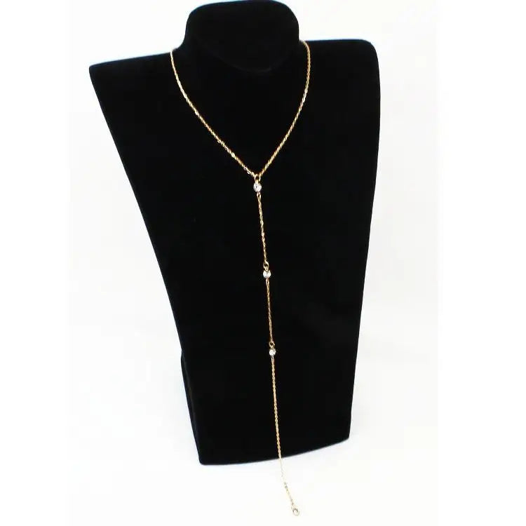 Cadena Body Chain Larga con Strass para Espalda
