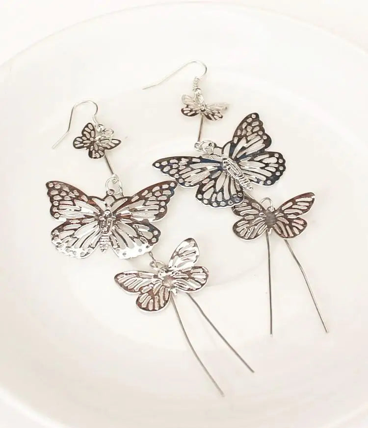 Aros Stud Flor con Cristales Doble Cara