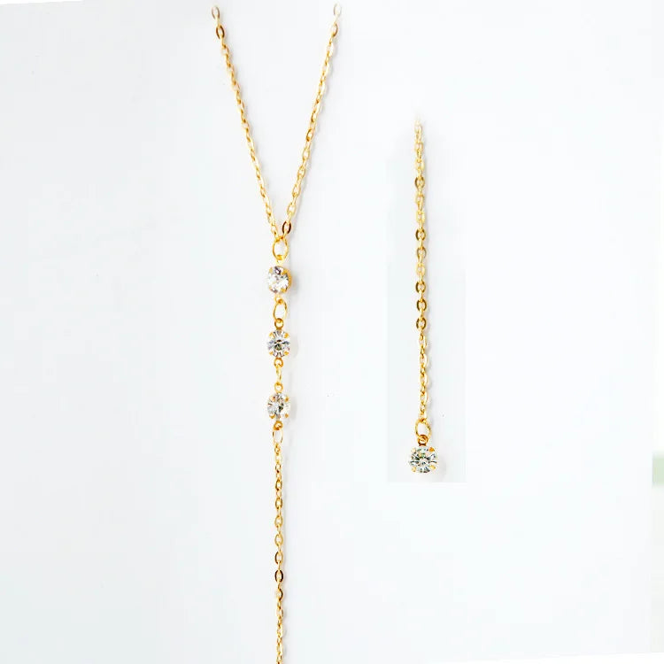 Cadena Body Chain Larga con Strass para Espalda