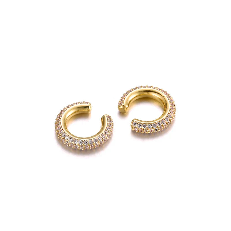 Ear Cuff Cartílago Forma C con Zirconia
