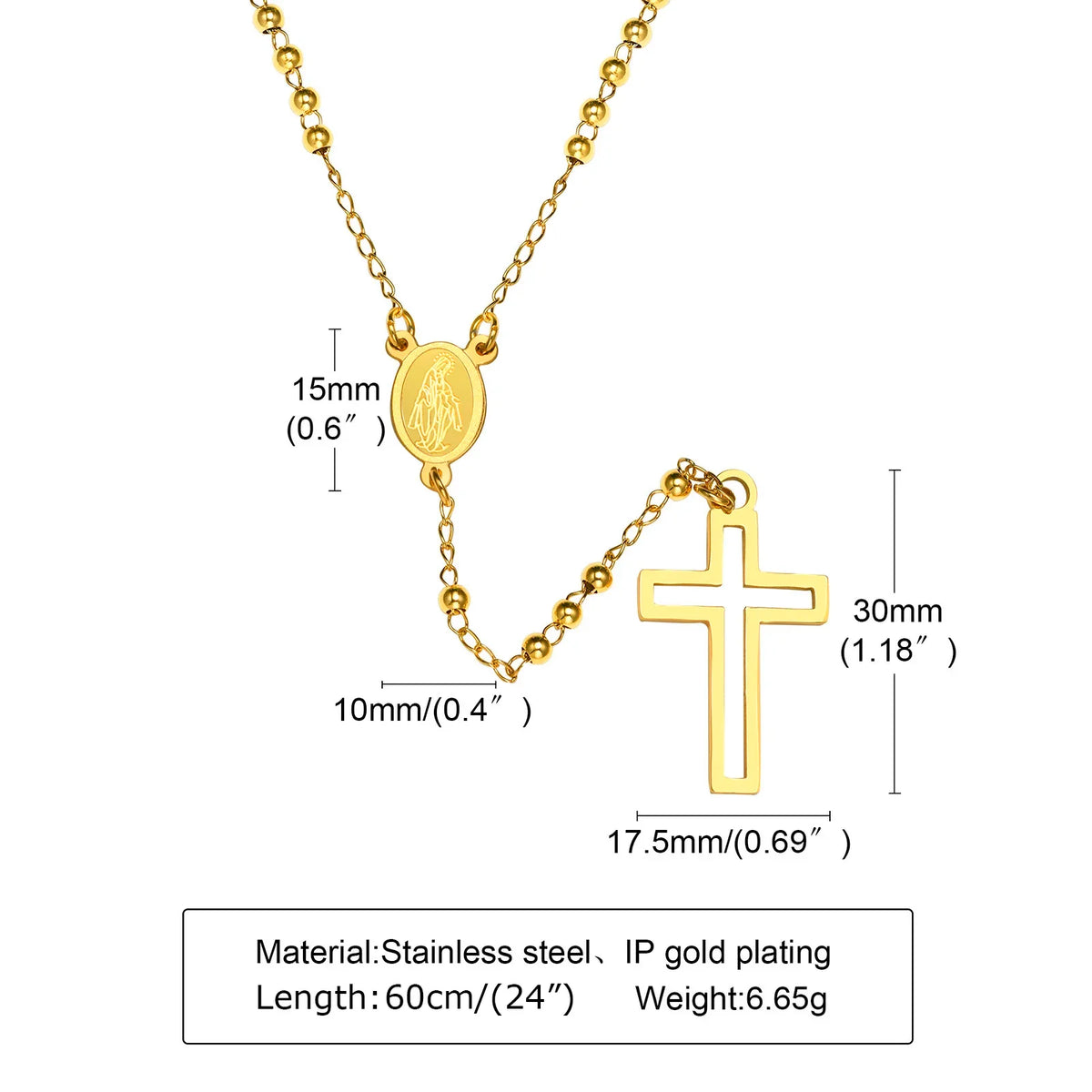 Collar Lariat Doble Capa con Baño Dorado