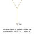 Collar Lariat Doble Capa con Baño Dorado