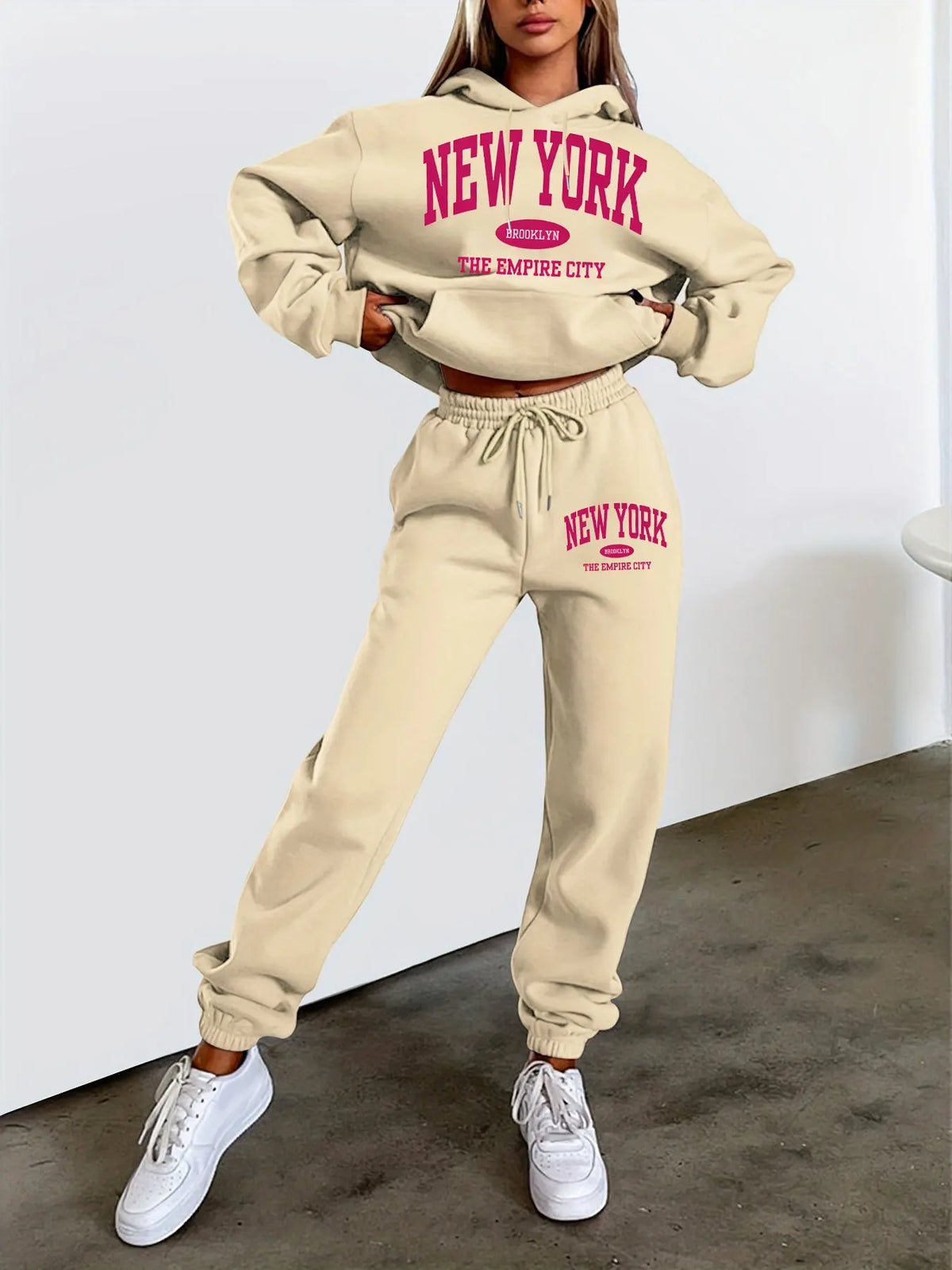 Conjunto Buzo Estampado New York y Pantalón