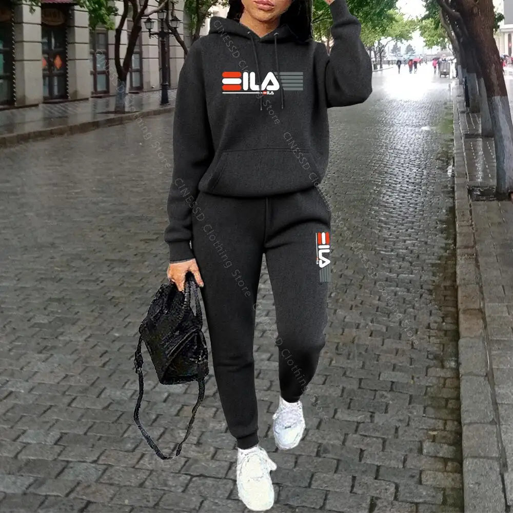 Conjunto Buzo con Capucha y Pantalón Estilo Streetwear