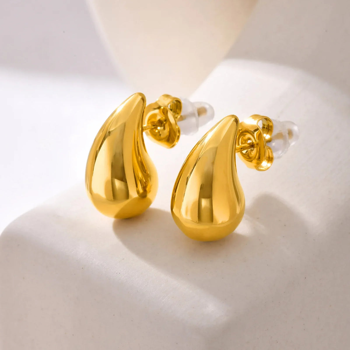 Aros Gota Vintage de Acero Inoxidable