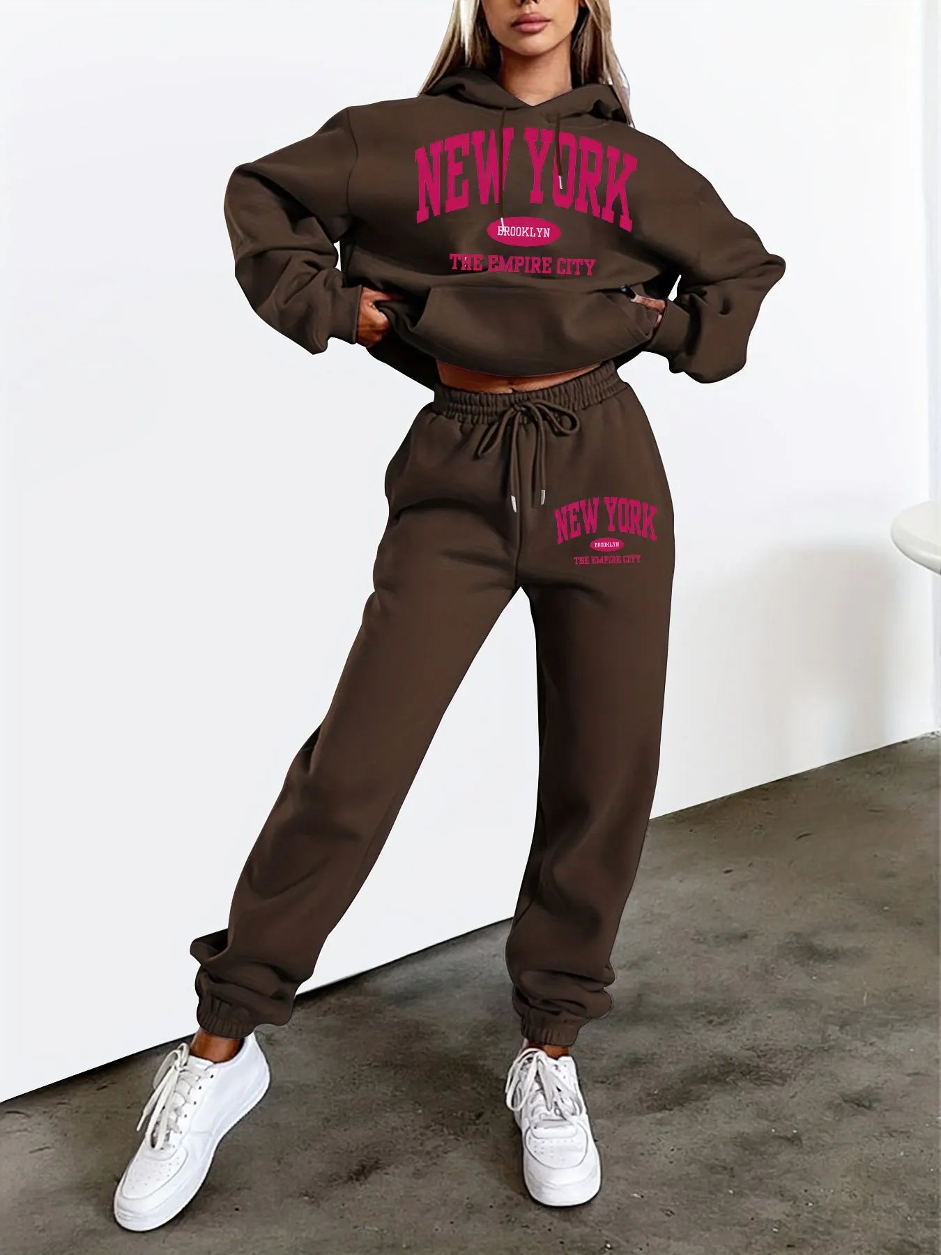 Conjunto Buzo Estampado New York y Pantalón