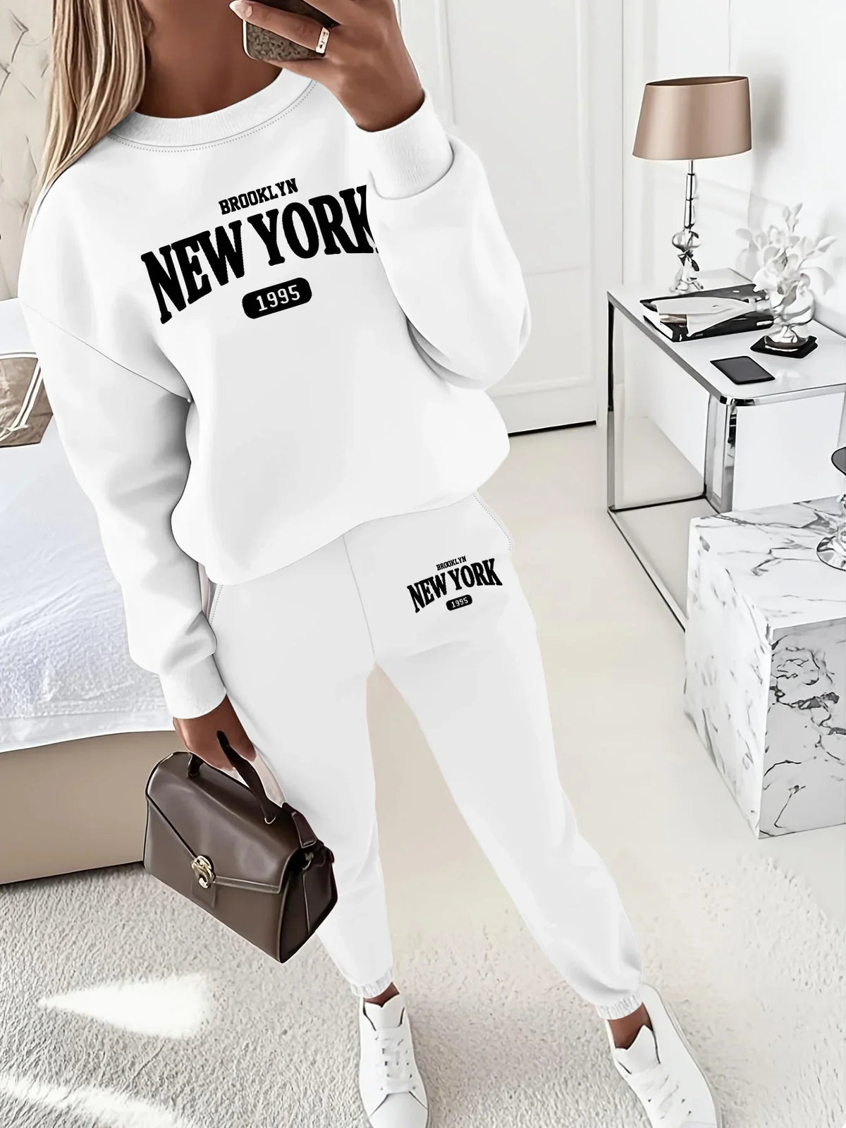 Conjunto Buzo Estampado New York y Pantalón