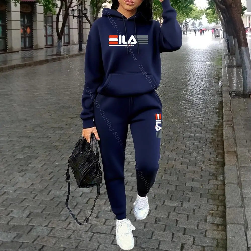 Conjunto Buzo con Capucha y Pantalón Estilo Streetwear