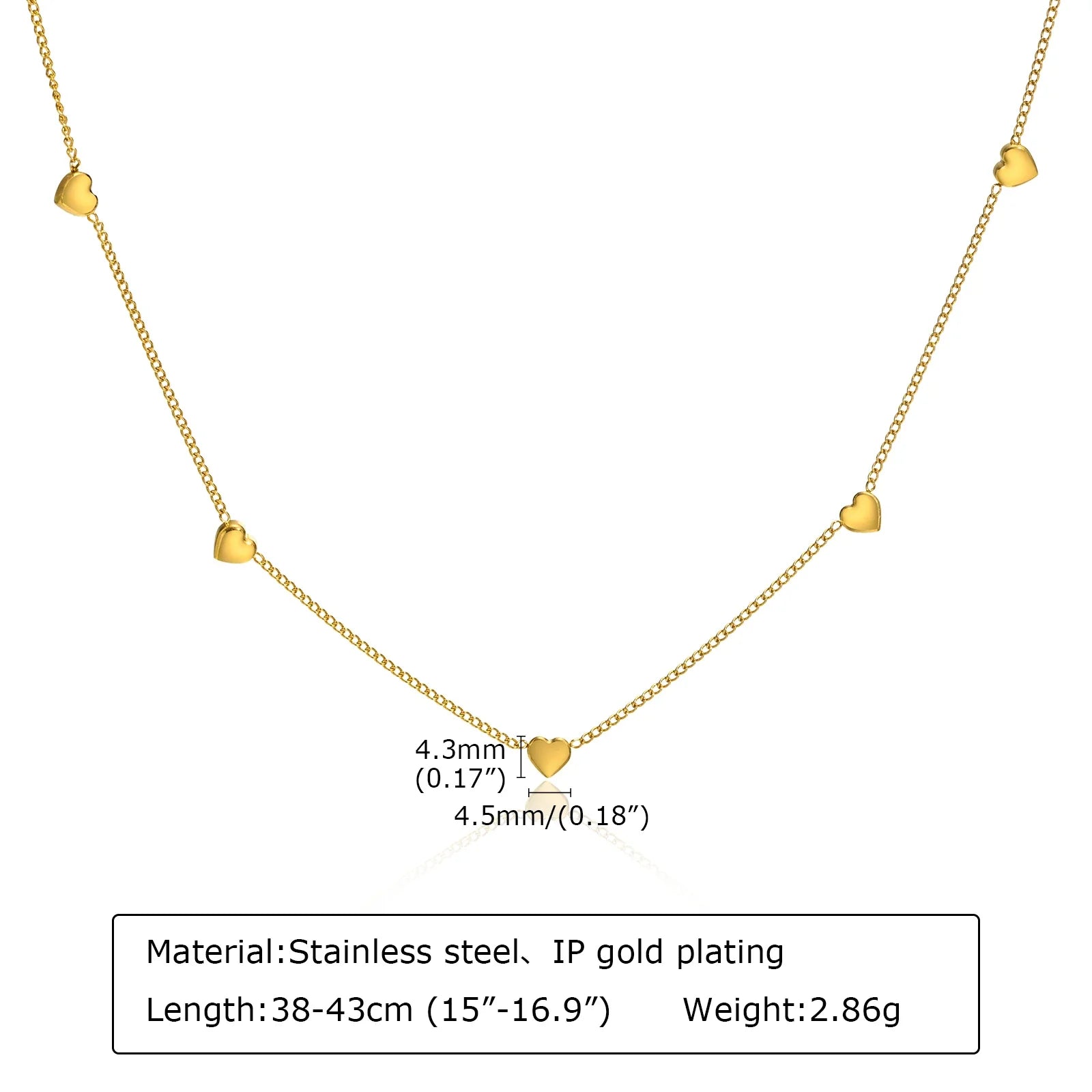 Collar Lariat Doble Capa con Baño Dorado