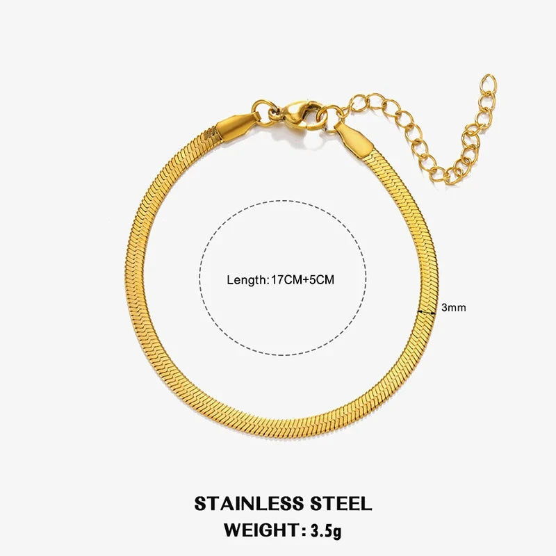 Choker Cadena Tipo Serpiente de Acero Inoxidable
