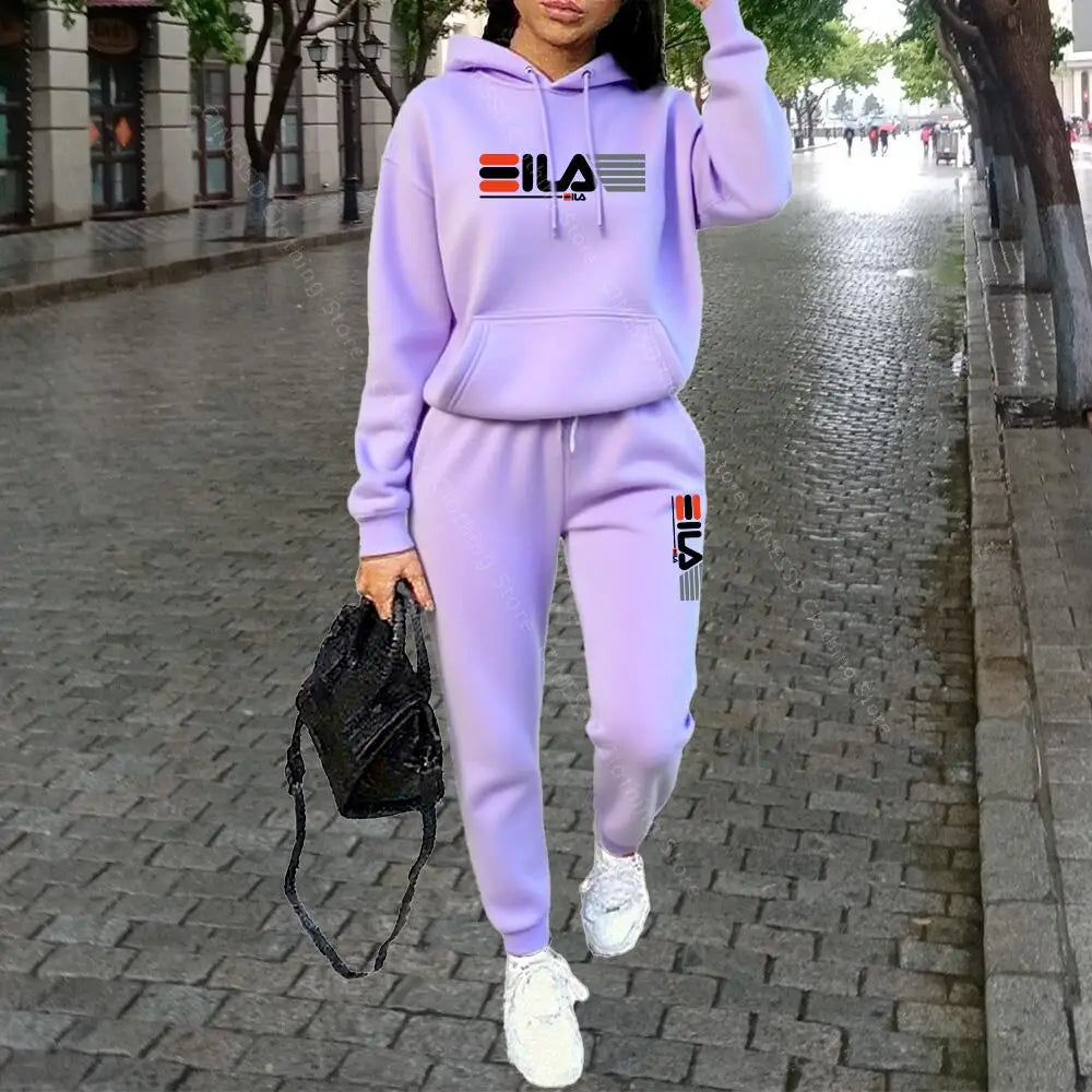 Conjunto Buzo con Capucha y Pantalón Estilo Streetwear