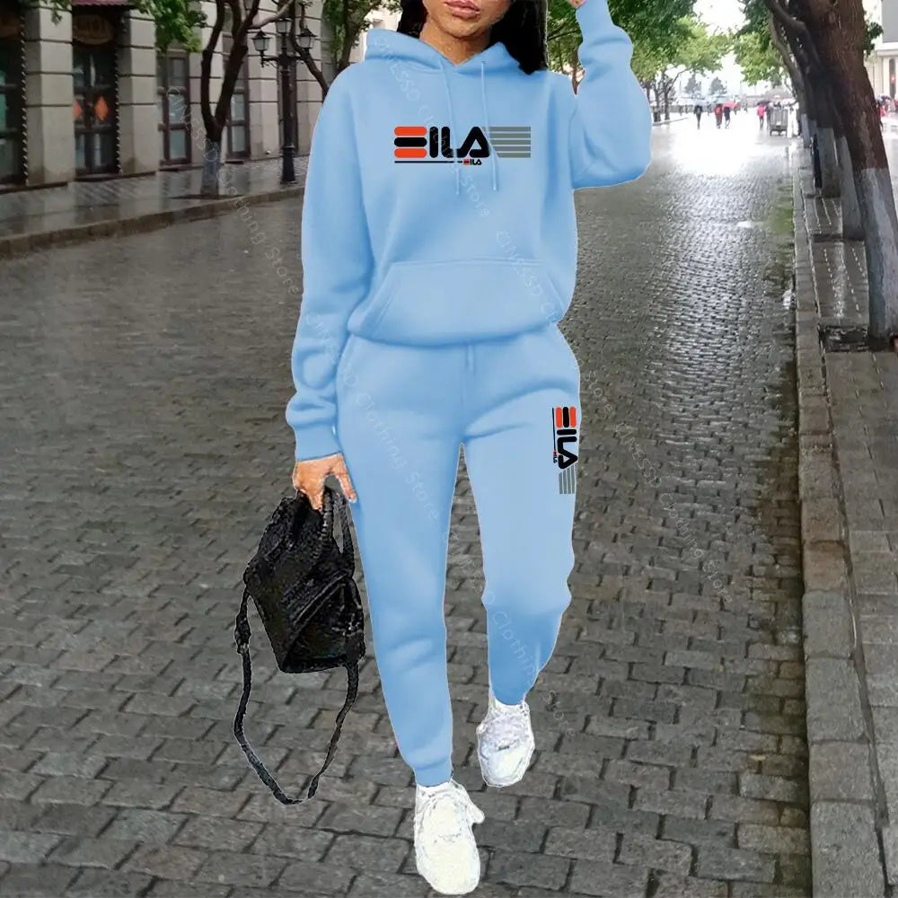 Conjunto Buzo con Capucha y Pantalón Estilo Streetwear