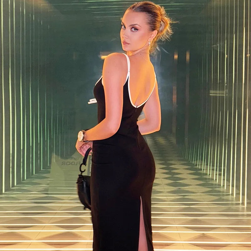 Vestido Largo Bodycon sin Mangas para Fiesta