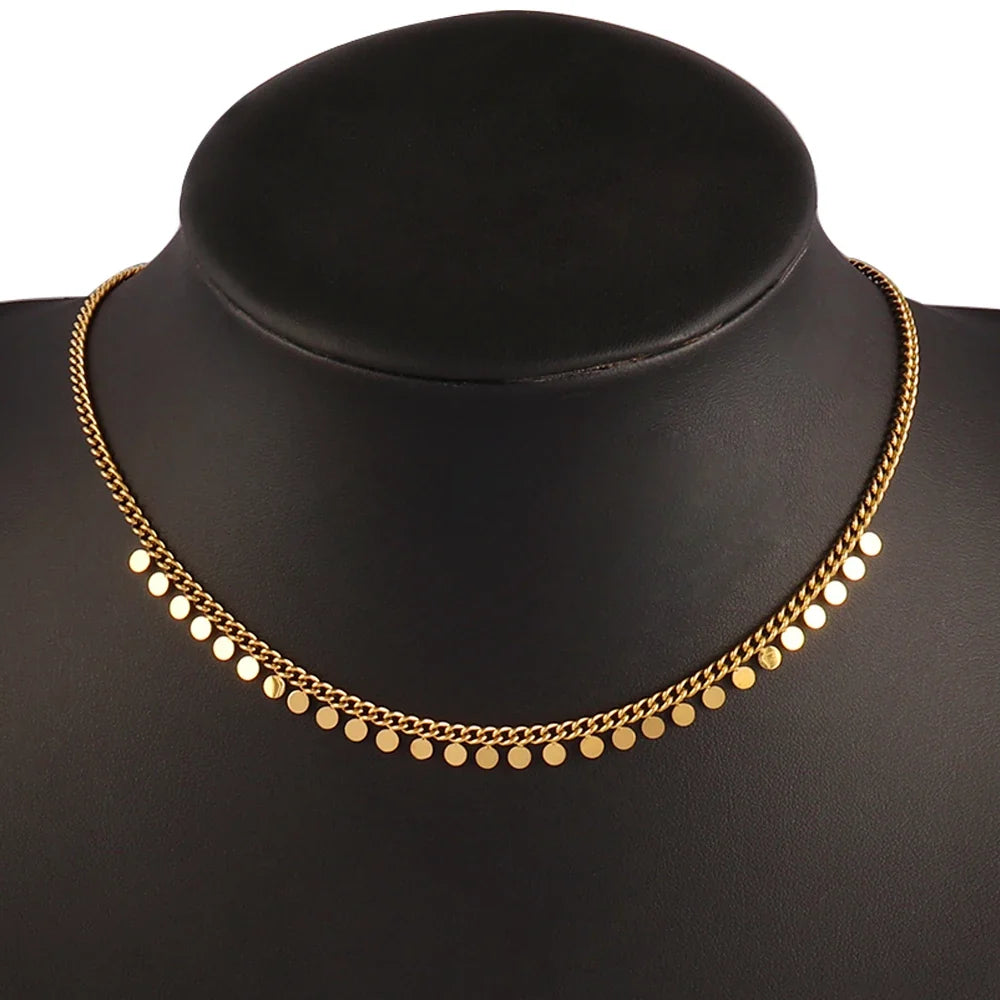 Collar de Acero 316L con Dije Borla Redondo