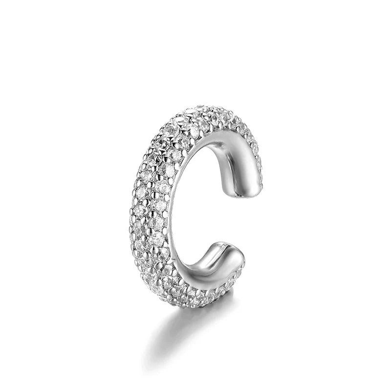 Ear Cuff Cartílago Forma C con Zirconia