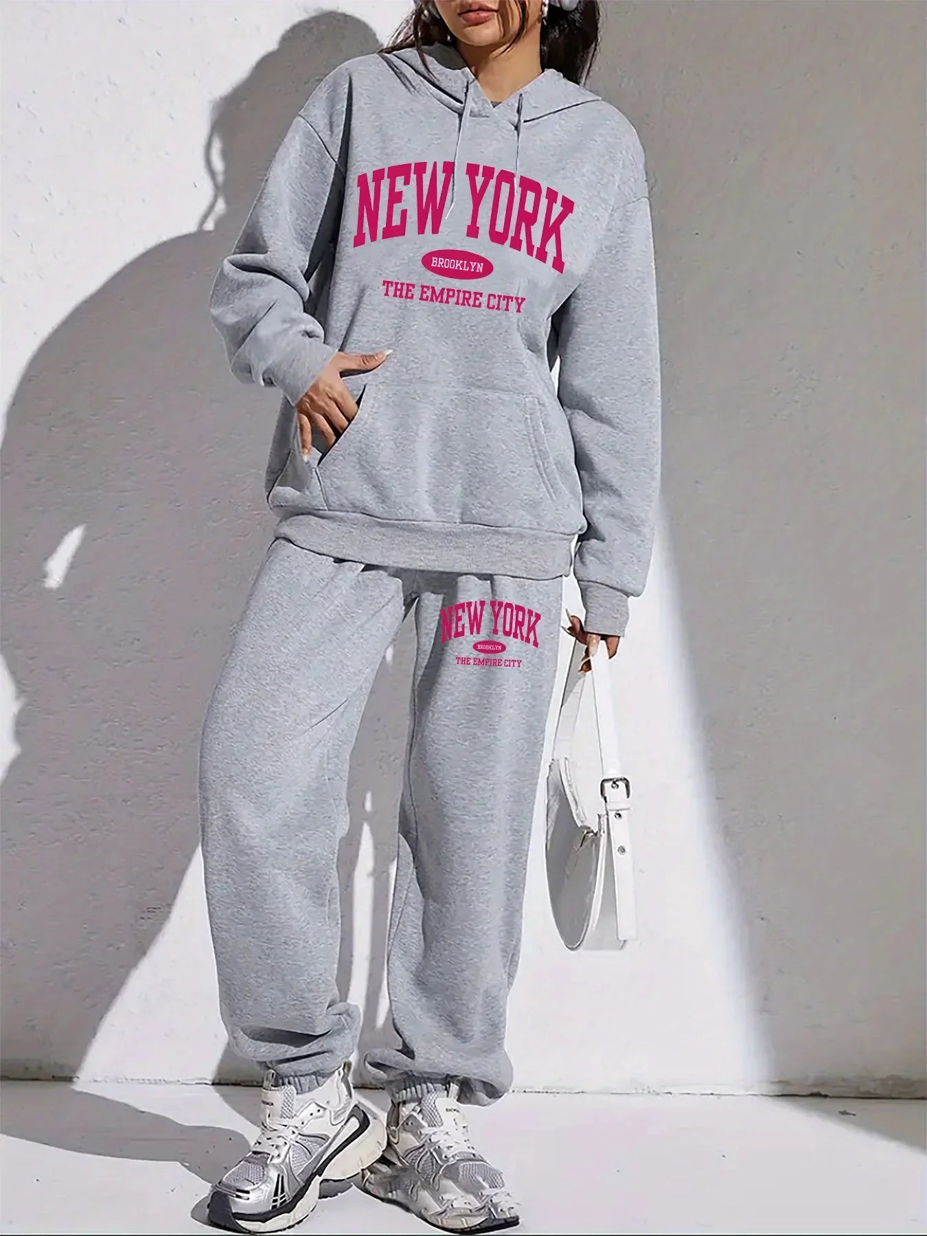 Conjunto Buzo Estampado New York y Pantalón