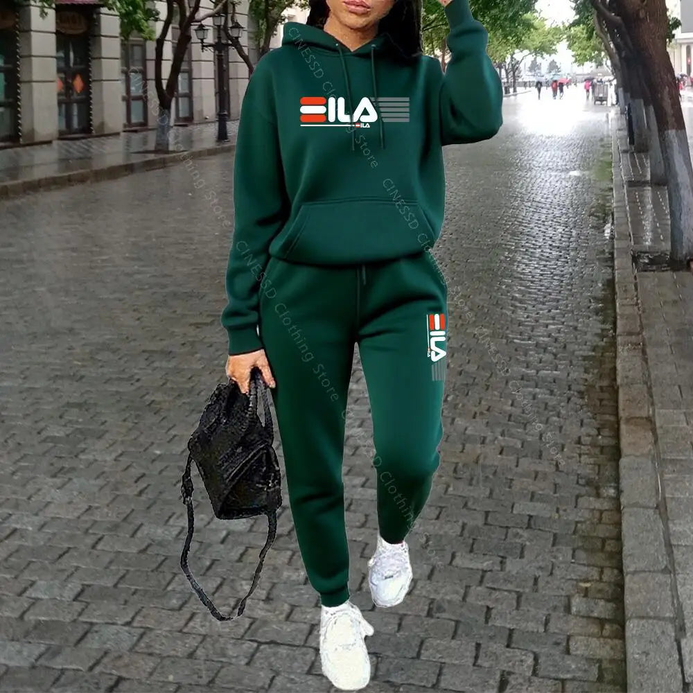 Conjunto Buzo con Capucha y Pantalón Estilo Streetwear