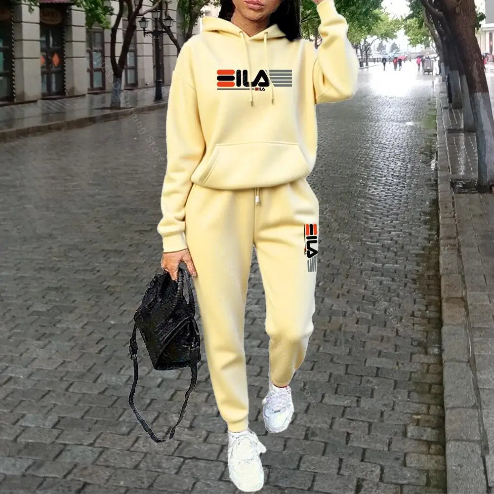 Conjunto Buzo con Capucha y Pantalón Estilo Streetwear