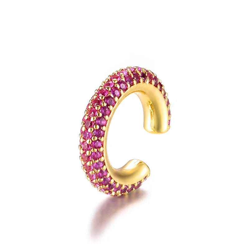 Ear Cuff Cartílago Forma C con Zirconia