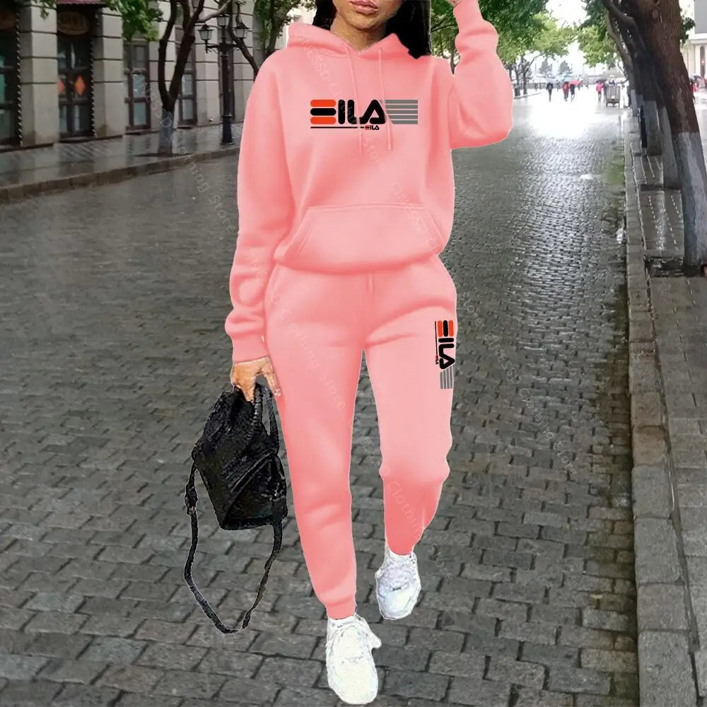 Conjunto Buzo con Capucha y Pantalón Estilo Streetwear