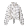 Conjunto Campera con Lunares y Short Cuello Alto