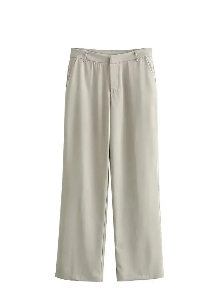 Conjunto Chaleco con Botones y Pantalón Wide Leg de Vestir