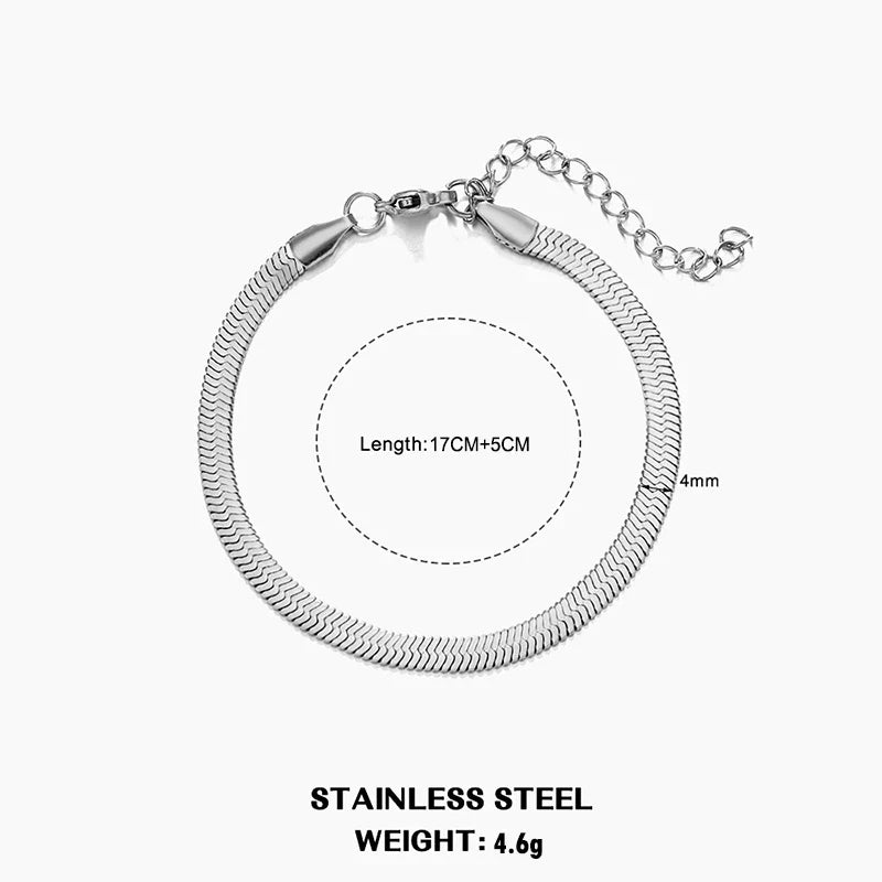 Choker Cadena Tipo Serpiente de Acero Inoxidable
