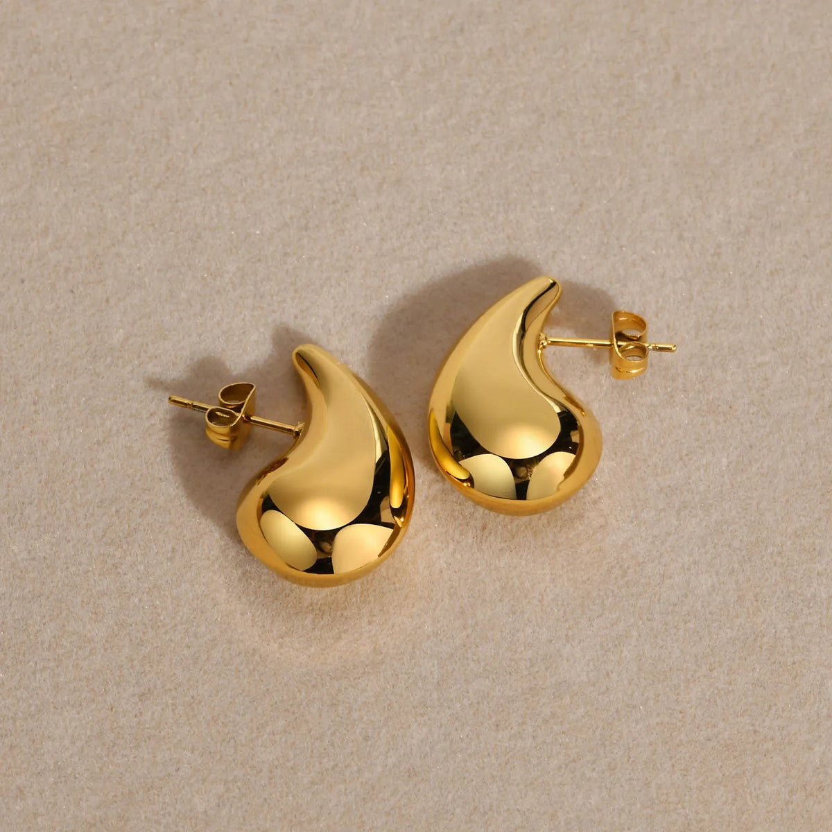 Aros Gota Vintage de Acero Inoxidable