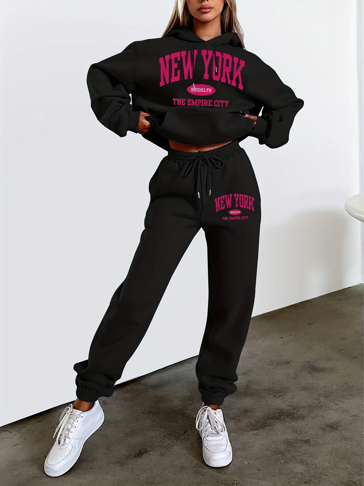 Conjunto Buzo Estampado New York y Pantalón