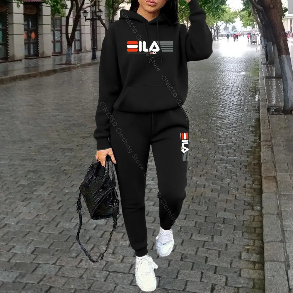 Conjunto Buzo con Capucha y Pantalón Estilo Streetwear