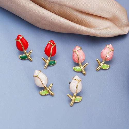 Aros con Forma de Rosa de Acero Inoxidable