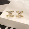 Aros Stud Baño 14K con Zirconia