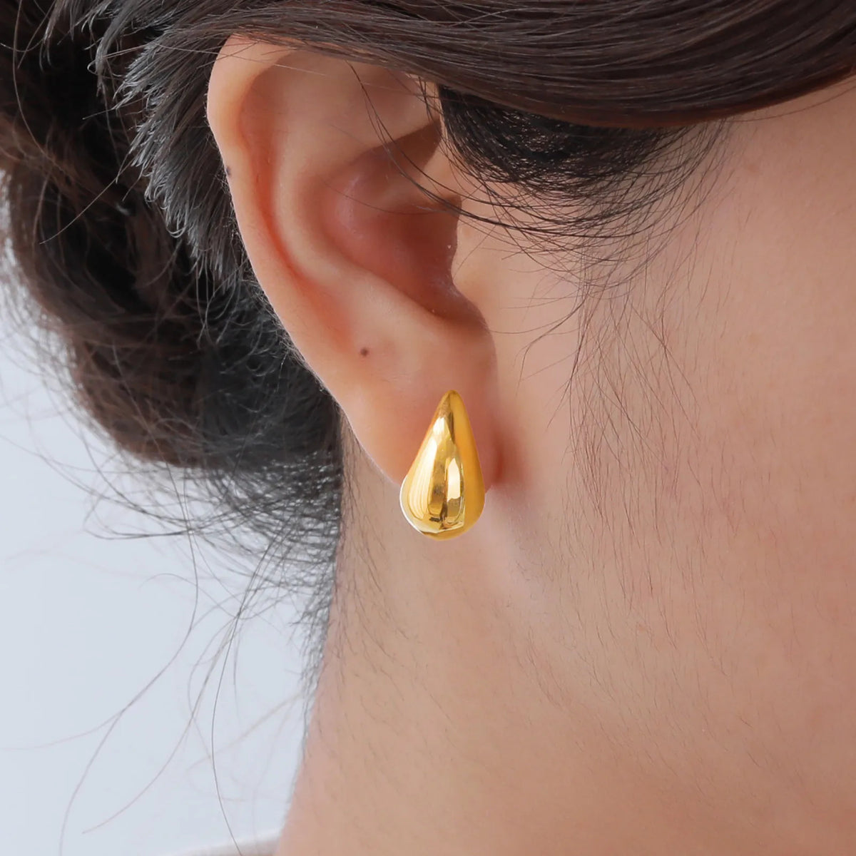 Aros Gota Vintage de Acero Inoxidable