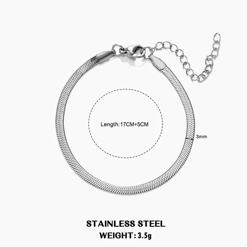 Choker Cadena Tipo Serpiente de Acero Inoxidable