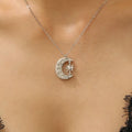 Collar Vintage con Dije Sol y Luna