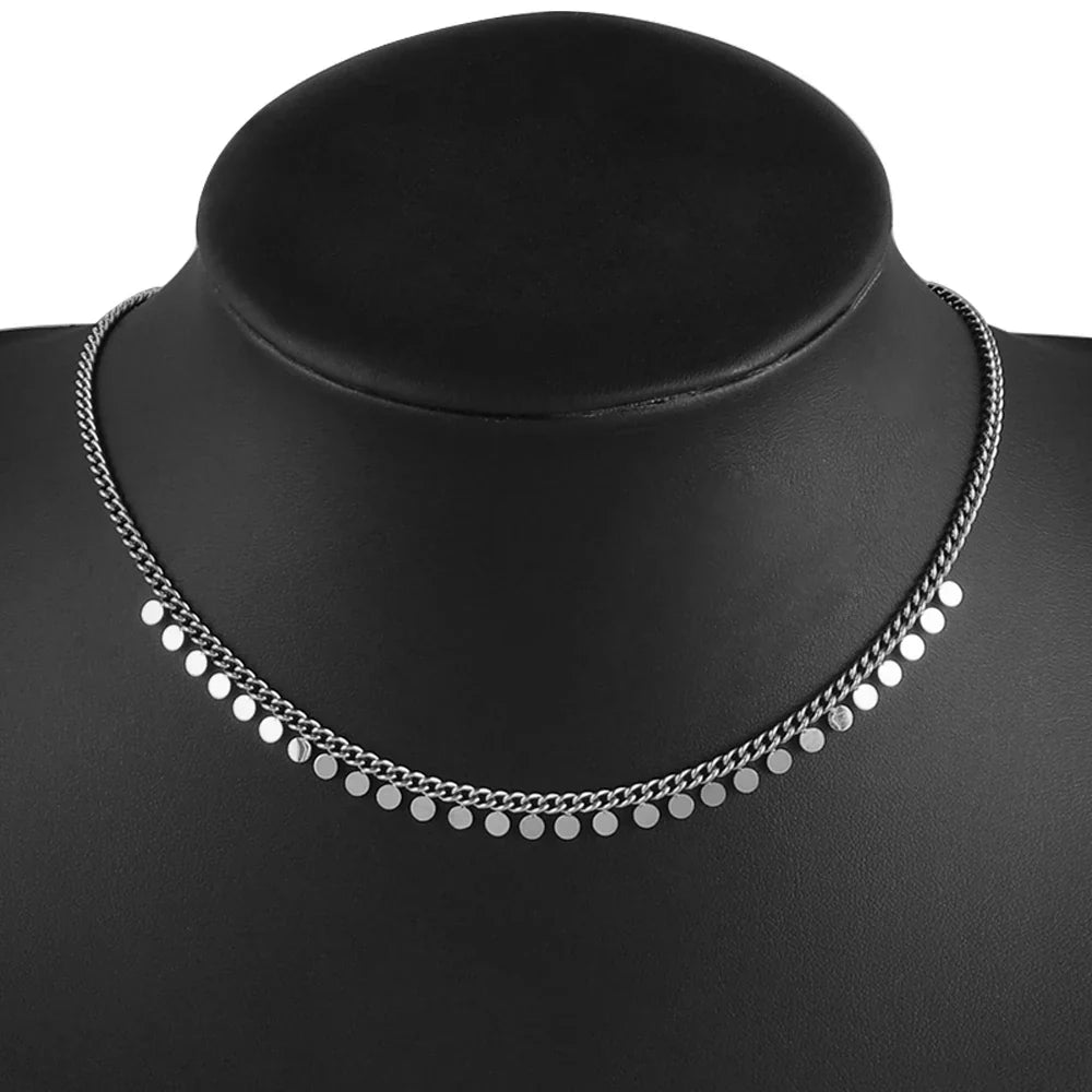 Collar de Acero 316L con Dije Borla Redondo