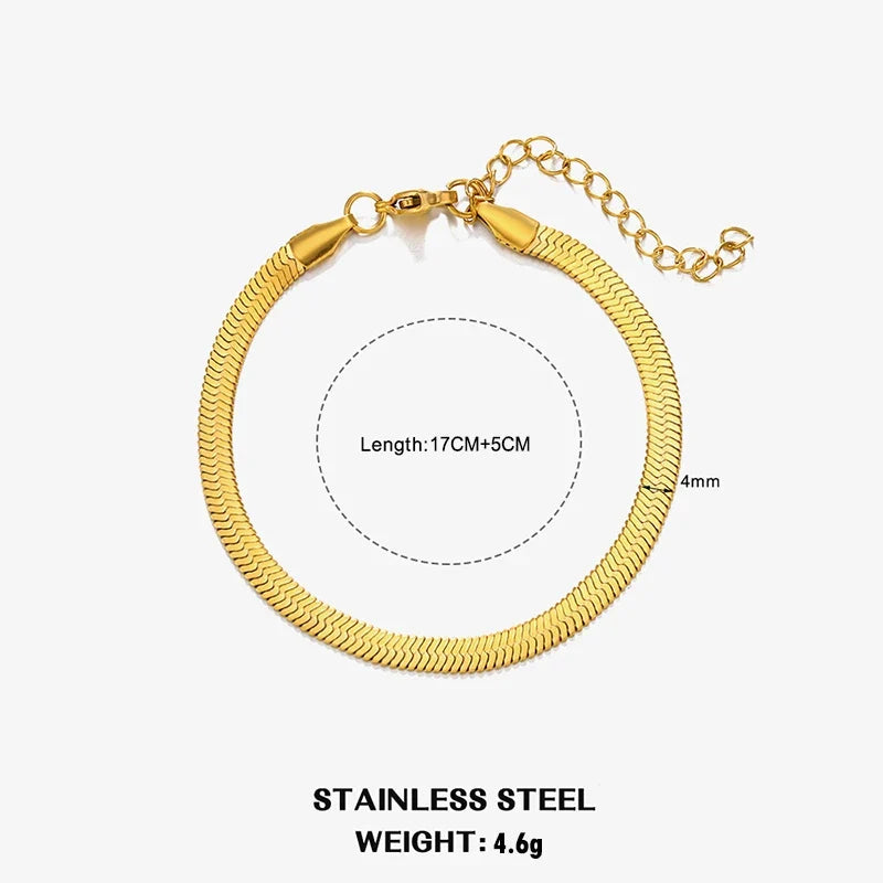 Choker Cadena Tipo Serpiente de Acero Inoxidable