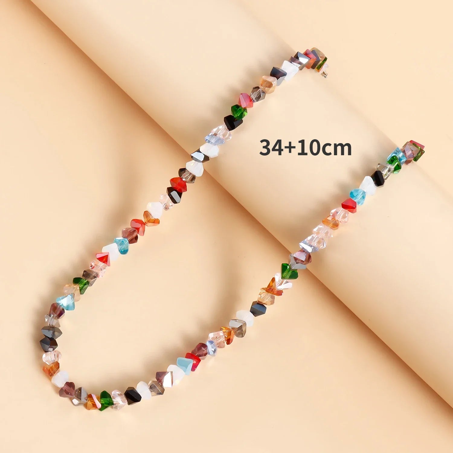 Choker de Cristal Multicolor Estilo Vintage
