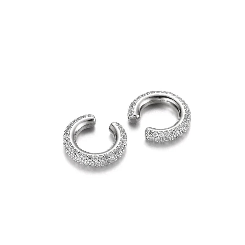 Ear Cuff Cartílago Forma C con Zirconia