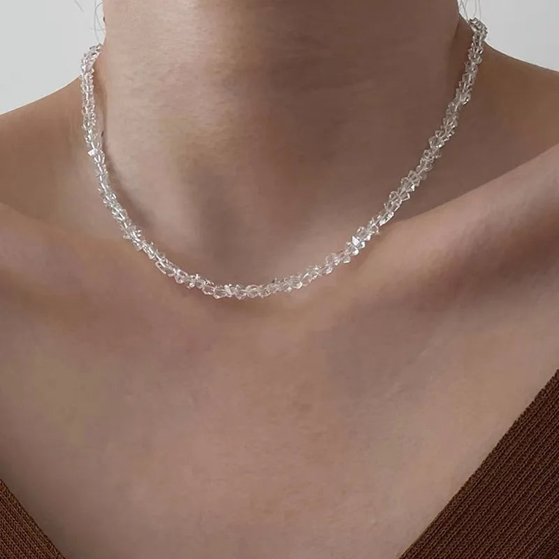 Choker de Cristal Multicolor Estilo Vintage