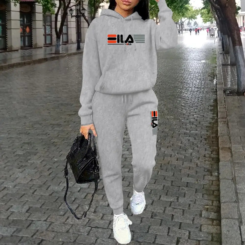 Conjunto Buzo con Capucha y Pantalón Estilo Streetwear