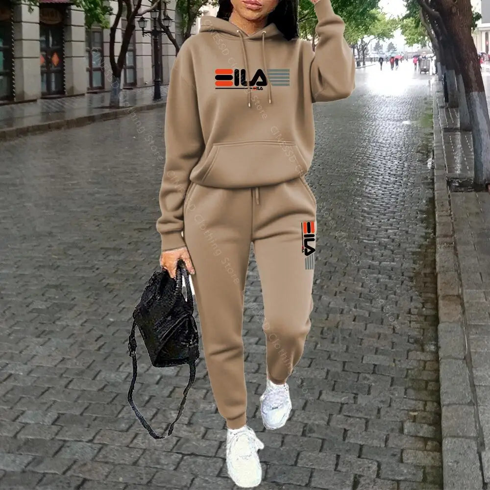 Conjunto Buzo con Capucha y Pantalón Estilo Streetwear
