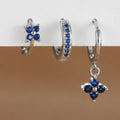 Set 3 Pares de Aros Colgantes con Zirconia