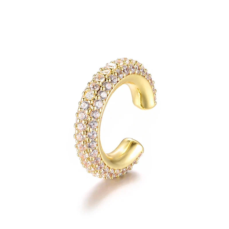 Ear Cuff Cartílago Forma C con Zirconia