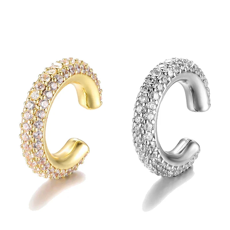 Ear Cuff Cartílago Forma C con Zirconia